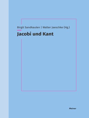cover image of Jacobi und Kant